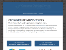 Tablet Screenshot of consumeropinionservices.com